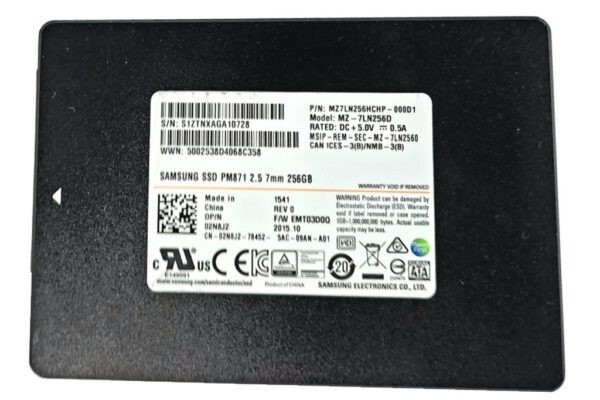 Samsung PM871 256GB 2.5 inch SATA 6.0 Gbps SSD MZ-7LN256D