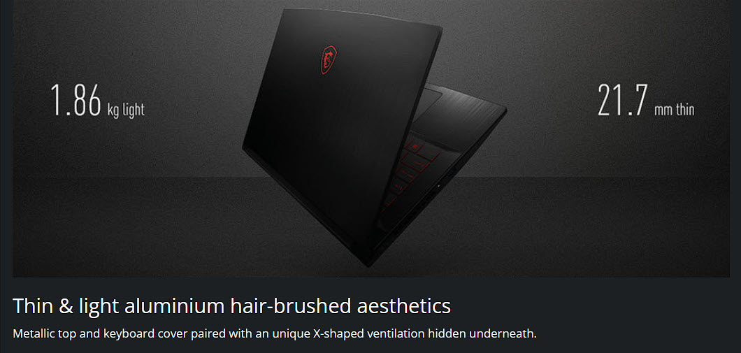 Refurbished MSI GF63 Thin gaming laptop